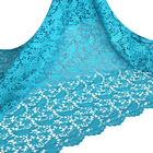 F50264 قابل تنظیم 51-52 &amp;quot;پلی استر لباس ساخت پارچه گیپور دوزی توری برای فروش