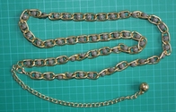 نصب شده فلزی زنجیره کمر طلا با مهره سیاه و سفید برای لباس بانوی
