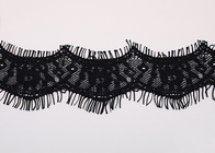 سفارشی لباس سیاه مژه موج توری اصلاح پارچه برای زنان