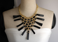 زنان تابستان دستباف گردنبند زنجیره ای، صنایع گردنبند با PU برای صحنه و لباس