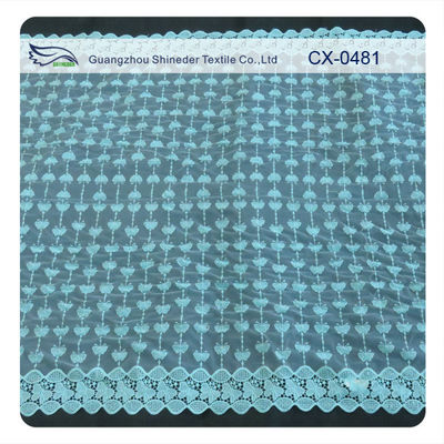 پارچه توری پارچه گلدوزی پارچه ای Organza، رنگرزی سازگار با محیط زیست / عادی رنگرزی
