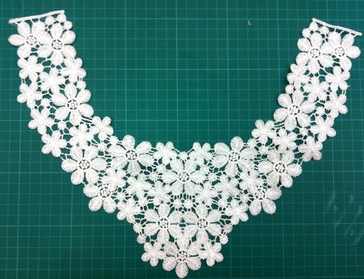 پنبه لباس یقه موتیف لباس 35CM X 25cm در، توری یقه قابل جدا شدن