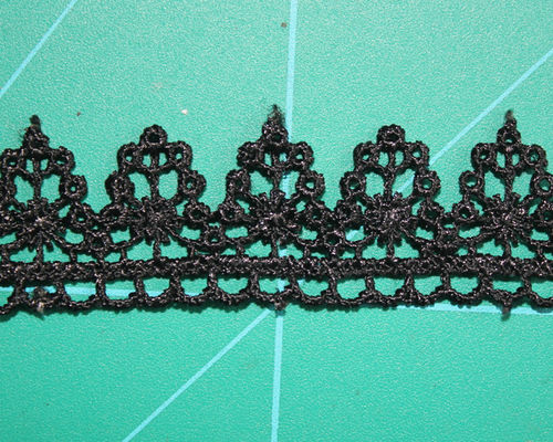 پلی محلول در آب های تزئینی توری اصلاح Dyeable از 2cm عرض در سفید / سیاه رنگ