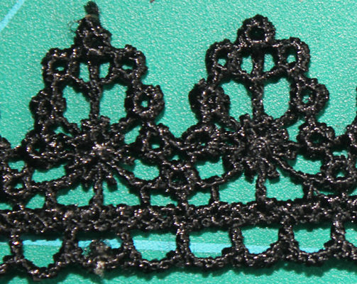 پلی محلول در آب های تزئینی توری اصلاح Dyeable از 2cm عرض در سفید / سیاه رنگ