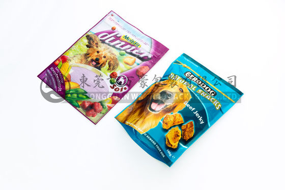 سفارشی Reclosable های Ziplock شوی کیسه کیف، ایستاده غذای سگ کیسه با زیپ