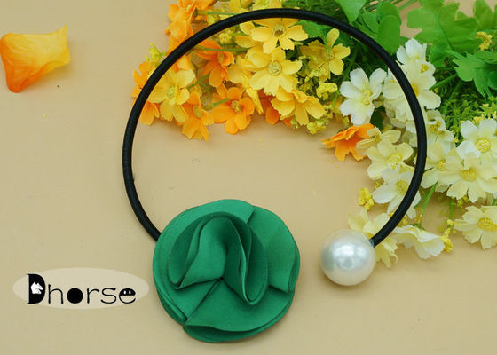 سبز گل پارچه ای بزرگ مروارید دستباف تزیینات گردنبند، گردنبند یقه