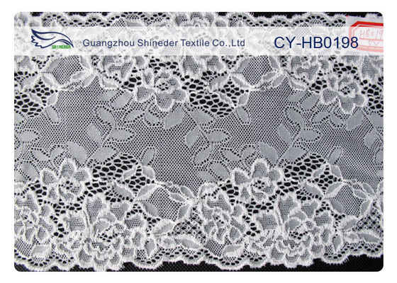 تی شرت توری پارچه ای نایلونی سفید تسمه پارچه ای برای لباس عروسی CY-HB0198